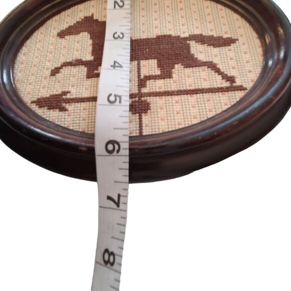 VINTAGE Wall Decot Embroidered Colonial Style Samplers Set of Two 8" x 6" - Picture 7 of 9